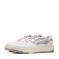 Кроссовки Li-Ning Soft белые с лавандовыми панелями и жемчужной подошвой фото