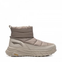 Ботинки зимние Li-Ning Ice Loc серо-бежевые с пуховым голенищем и подошвой ICE ROC