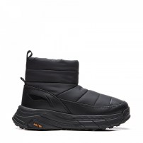 Ботинки зимние Li-Ning Ice Loc мужские черные с пуховым голенищем и оранжевой надписью ICE ROC