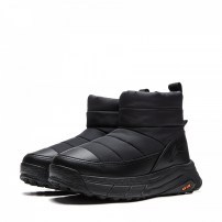 Ботинки зимние Li-Ning Ice Loc мужские черные с пуховым голенищем и оранжевой надписью ICE ROC фото