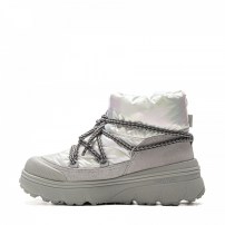 Ботинки зимние Li-Ning Arctic Glow серебристо-перламутровые с декоративной веревочной шнуровкой фото