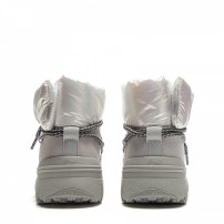 Ботинки зимние Li-Ning Arctic Glow серебристо-перламутровые с декоративной веревочной шнуровкой фото