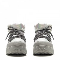 Ботинки зимние Li-Ning Arctic Glow серебристо-перламутровые с декоративной веревочной шнуровкой фото
