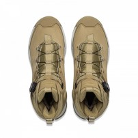Ботинки треккинговые Li-Ning Star Journey 2 Mid хаки-оливковые с диалом BOA и белой подошвой ICE ROC фото