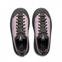 Кроссовки Li-Ning Cocoa лавандово-серые со стеганым верхом и темно-графитовой платформой фото