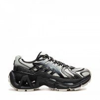 Кроссовки Li-Ning ACE 3.0 черно-белые с серебристыми деталями и скульптурной А-подошвой