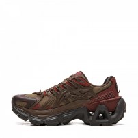 Кроссовки Li-Ning ACE 3.0 x Aries желто-коричневые с шафрановыми акцентами и А-вырезами фото