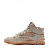 Кроссовки Erke Wushuang 3 MID серо-бежевые высокие на карамельной gum-подошве хайтоп фото