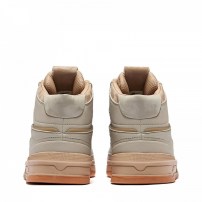 Кроссовки Erke Wushuang 3 MID серо-бежевые высокие на карамельной gum-подошве хайтоп фото