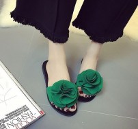 Женские тапочки с большим цветком фото