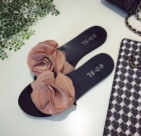 Женские тапочки с большим цветком фото