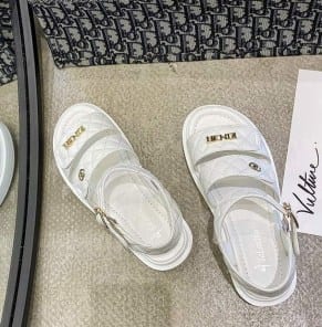 Cтеганые сандали на липучках фото