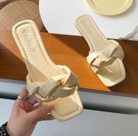 Женские тапочки плоские с переплетом фото