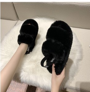 Мягкие тапочки женские с пышного меха фото