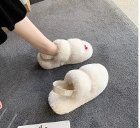 Мягкие тапочки женские с пышного меха фото