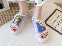 Женские сандали на липучках с рисунком