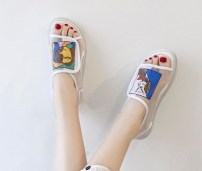 Женские сандали на липучках с рисунком фото