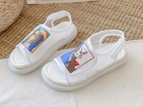 Женские сандали на липучках с рисунком фото