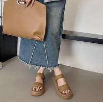 женские спортивные босоножки сандали на толстой подошве и липучке фото