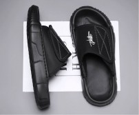 Мужские тапочки сандалии на липучке толстой подошве - нескользящие фото