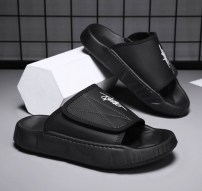 Мужские тапочки сандалии на липучке толстой подошве - нескользящие фото