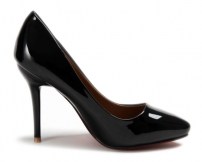 Классические удобные женские лодочки в лаковых цветах фото