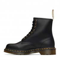 Ботинки Dr. Martens 1460 Vegan черные веганские с желтой строчкой и AirWair фото