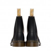 Ботинки Dr. Martens 1460 Vegan черные веганские с желтой строчкой и AirWair фото