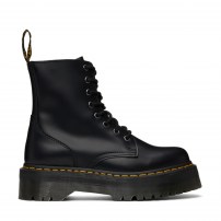 Ботинки Dr. Martens Jadon Zip черные платформа из полированной кожи с боковой молнией
