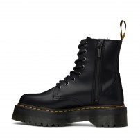 Ботинки Dr. Martens Jadon Zip черные платформа из полированной кожи с боковой молнией фото