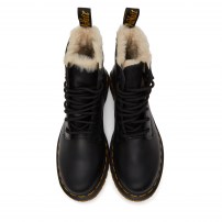 Ботинки Dr. Martens 1460 Serena черные с меховой подкладкой из матовой кожи Wyoming фото