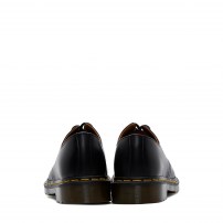 Туфли Dr. Martens 1461 черные классические 3-дырочные из гладкой кожи с желтой строчкой фото