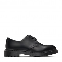 Туфли Dr. Martens 1461 Mono полностью черные монохромные без желтых акцентов