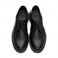 Туфли Dr. Martens 1461 Mono полностью черные монохромные без желтых акцентов фото