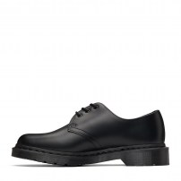 Туфли Dr. Martens 1461 Mono полностью черные монохромные без желтых акцентов фото