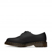 Туфли Dr. Martens 1461 черные из мягкой кожи Nappa с желтой строчкой фото