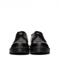 Туфли Dr. Martens 1461 Bex черные 3-дырочные на толстой платформе Bex с желтой строчкой фото