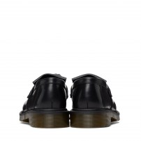 Лоферы Dr. Martens Adrian PW черные полированные с кисточками и декоративным бортиком фото