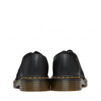 Туфли Dr. Martens 1461 черные из мягкой матовой кожи Virginia с желтой строчкой фото