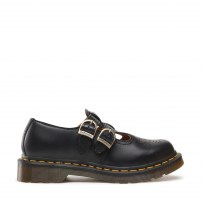 Туфли Dr. Martens 8065 Mary Jane черные с двумя пряжками и перфорированным мысом