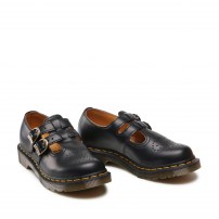 Туфли Dr. Martens 8065 Mary Jane черные с двумя пряжками и перфорированным мысом фото