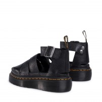 Сандалии Dr. Martens Clarissa Platform черные на массивной платформе с 3 широкими ремнями фото