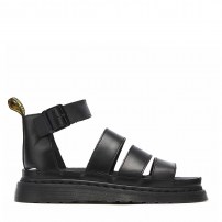 Сандалии Dr. Martens Clarissa черные из кожи Brando с широкими ремнями и пряжкой