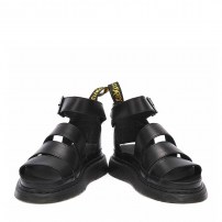 Сандалии Dr. Martens Clarissa черные из кожи Brando с широкими ремнями и пряжкой фото
