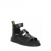 Сандалии Dr. Martens Clarissa черные из кожи Brando с широкими ремнями и пряжкой фото