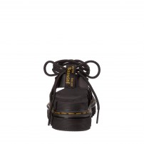 Сандалии Dr. Martens Nartilla черные из водостойкой кожи Hydro с желтой строчкой фото