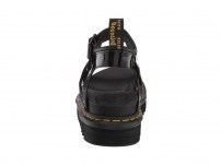 Сандалии Dr. Martens Blaire черные лаковые Patent с зеркальным блеском и пряжкой фото