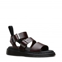 Сандалии Dr. Martens Gryphon Charro карамельные из кожи Brando с широким ремнем фото