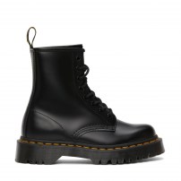 Ботинки Dr. Martens 1460 Bex черные на двойной платформе из гладкой кожи