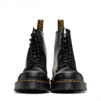 Ботинки Dr. Martens 1460 Bex черные на двойной платформе из гладкой кожи фото